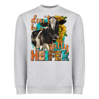 Heather Grey dont be a salty heifer with sunflowers Heavyweight Sweatshirt - texasbilliewilder