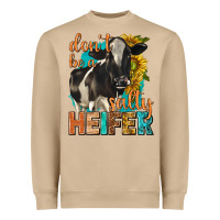 Mushroom dont be a salty heifer with sunflowers Heavyweight Sweatshirt - texasbilliewilder