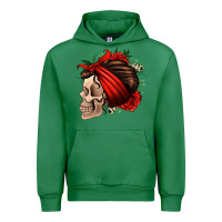 Emerald bandana and roses skull Urban Hoodie - Jasminsmagicworld