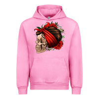 Fuchsia Pink bandana and roses skull Urban Hoodie - Jasminsmagicworld