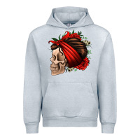 Heather Grey bandana and roses skull Urban Hoodie - Jasminsmagicworld