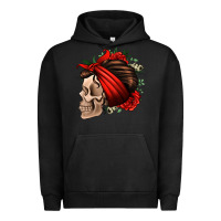 Pigment Black bandana and roses skull Urban Hoodie - Jasminsmagicworld