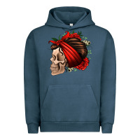 Pigment Midnight Navy bandana and roses skull Urban Hoodie - Jasminsmagicworld