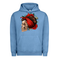 Bandana And Roses Skull Urban Hoodie | Teevron