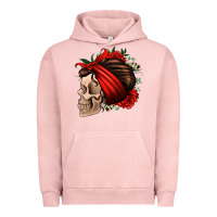 Pigment Salmon bandana and roses skull Urban Hoodie - Jasminsmagicworld
