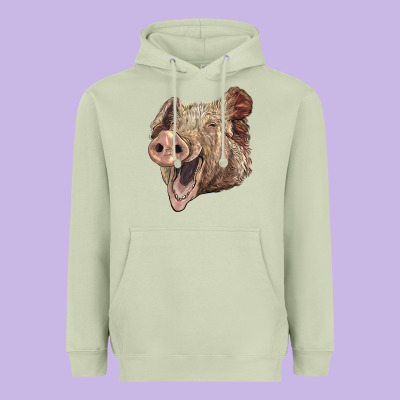 American Yorkshire Pig Face Heavyweight Hoodie Designed By Lillyallendesigns
