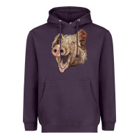 Plum american yorkshire pig face Heavyweight Hoodie - LillyAllenDesigns