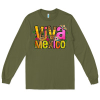 Army Green viva mexico long live mexico Long Sleeve Tee - FaDigitalArtStudio