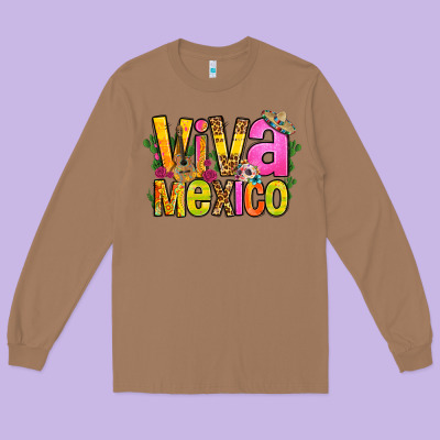Viva Mexico Long Live Mexico Long Sleeve Tee Designed By Fadigitalartstudio