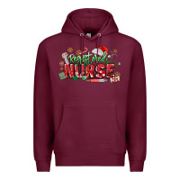 Burgundy Registered Nurse Christmas Premium Hoodie - MaliasSmallBusiness
