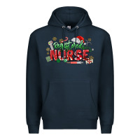 Navy Registered Nurse Christmas Premium Hoodie - MaliasSmallBusiness