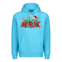 Ocean Blue Registered Nurse Christmas Premium Hoodie - MaliasSmallBusiness