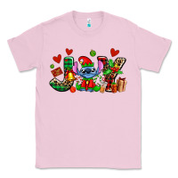 Bubblegum Pink joy with christmas elf stitch Classic Tee - AdoDesignShop