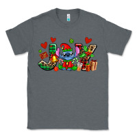 Charcoal Heather joy with christmas elf stitch Classic Tee - AdoDesignShop