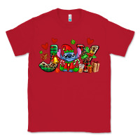 Red joy with christmas elf stitch Classic Tee - AdoDesignShop