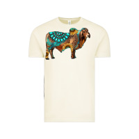 Vintage Arctic brahman bull gemstone turquoise and sunflower Vintage Tee - RanaPortraitStore