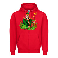 St Patricks And Horseshoes With Shamrocks Zipper Hoodie | Teevron