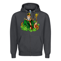 Smoke st patricks and horseshoes with shamrocks Zipper Hoodie - AdoDesignShop
