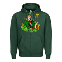 Sports Green st patricks and horseshoes with shamrocks Zipper Hoodie - AdoDesignShop