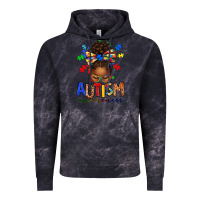 Cloud Black autism awareness afro messy bun Vintage Hoodie - texasbilliewilder
