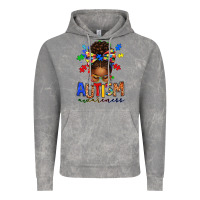 Cloud Rock autism awareness afro messy bun Vintage Hoodie - texasbilliewilder