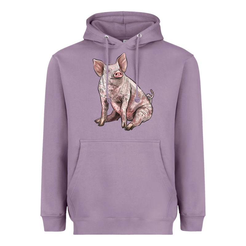 American Yorkshire Pig Heavyweight Hoodie by LillyAllenDesigns | Teevron
