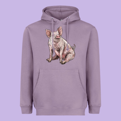 American Yorkshire Pig Heavyweight Hoodie Designed By Lillyallendesigns