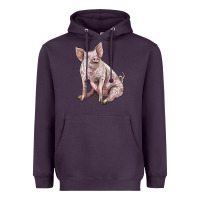 Plum american yorkshire pig Heavyweight Hoodie - LillyAllenDesigns