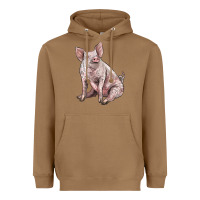 Toasted Coconut american yorkshire pig Heavyweight Hoodie - LillyAllenDesigns