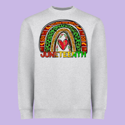 Juneteenth Rainbow Heavyweight Sweatshirt Designed By Zillion Design Studio