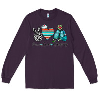 Plum peace love nursing Long Sleeve Tee - CowhideDigitalArt