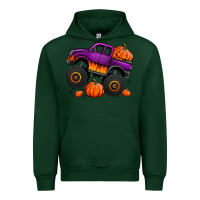 Forest Green halloween jack o lantern monster truck Urban Hoodie - Jasminsmagicworld