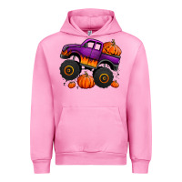 Fuchsia Pink halloween jack o lantern monster truck Urban Hoodie - Jasminsmagicworld