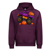 Mauve Wine halloween jack o lantern monster truck Urban Hoodie - Jasminsmagicworld