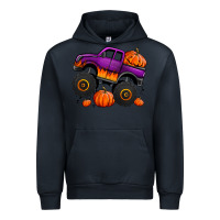 Navy halloween jack o lantern monster truck Urban Hoodie - Jasminsmagicworld