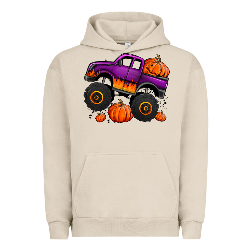 Halloween Jack O Lantern Monster Truck Urban Hoodie by Jasminsmagicworld | Teevron