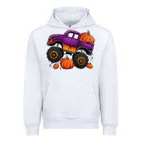 White halloween jack o lantern monster truck Urban Hoodie - Jasminsmagicworld