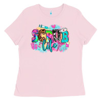 Bubblegum Pink scrub life Ladies Tee - AdoDesignShop