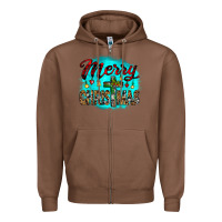 Chestnut merry christmas wood slice ornament Zipper Hoodie - JahusDesignShop