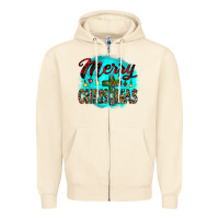 Sandshell merry christmas wood slice ornament Zipper Hoodie - JahusDesignShop