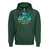 Sports Green merry christmas wood slice ornament Zipper Hoodie - JahusDesignShop