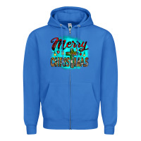 True Royal merry christmas wood slice ornament Zipper Hoodie - JahusDesignShop