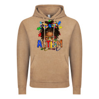 Vintage Coffee autism mom afro locs messy bun Vintage Hoodie - texasbilliewilder