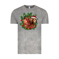 Cloud Rock merry Christmas brahman bull Vintage Tee - RanaPortraitStore