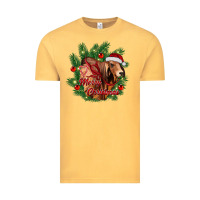 Vintage Mustard merry Christmas brahman bull Vintage Tee - RanaPortraitStore