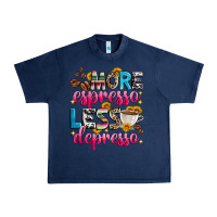 Navy more espresso less depresso Urban Heavy Tee - Zillion Design Studio