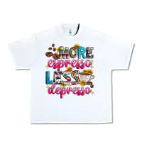 White more espresso less depresso Urban Heavy Tee - Zillion Design Studio