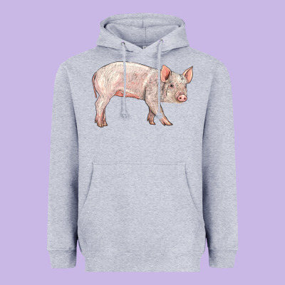 American Yorkshire Pig  Baby Heavyweight Hoodie Designed By Lillyallendesigns