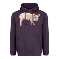 Plum american yorkshire pig  baby Heavyweight Hoodie - LillyAllenDesigns