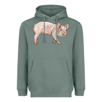 Sage american yorkshire pig  baby Heavyweight Hoodie - LillyAllenDesigns